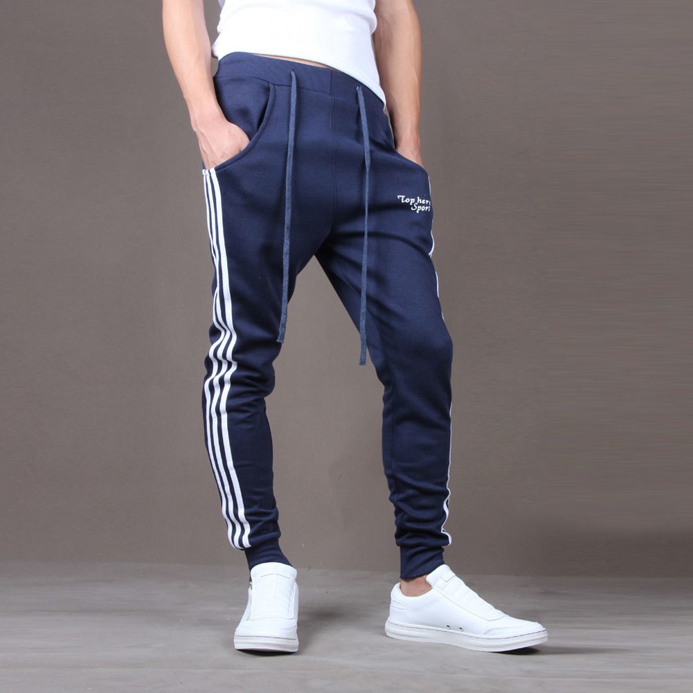 2021 S5Q Men Casual Hip Hop Dance Skinny Taper Sweat Sport Harem Pant ...