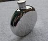 Fashion Hot 5oz Round Stainless Steel Hip Flask Window Gold Tone Liquor Container