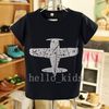 Kinder Rabatt Preis Kinder Kleidung Reiner Baumwolle Flugzeug Bild Kurzarm Jungen Mädchen T-shirt 2-7Year Kinder T-shirts Baby T-shirt