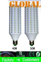 10 Piece 50W LED Bulb Corn Bulbs Lamp 5630 SMD 40w 50w 4300LM E27 E26 B22 E14 210V-240V 110V-130V indoor Light 132pcs/165pcs Leds via DHL