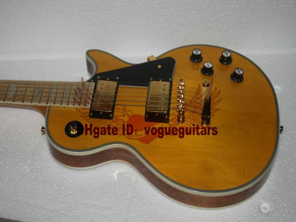 

Cu tom hop rare electric guitar in yellow guitar from china