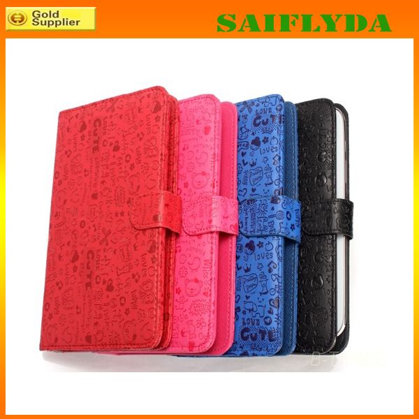 Funda de cuero Funda teclado USB para 7 MID Tablet PC Portátil con