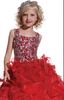 Moda Prom Vestido Frisado Frisado Sequined Pageant Dress Hem A Princesa Flower Children's Roupas Personalização 2 4 6 8 10 12 14 14