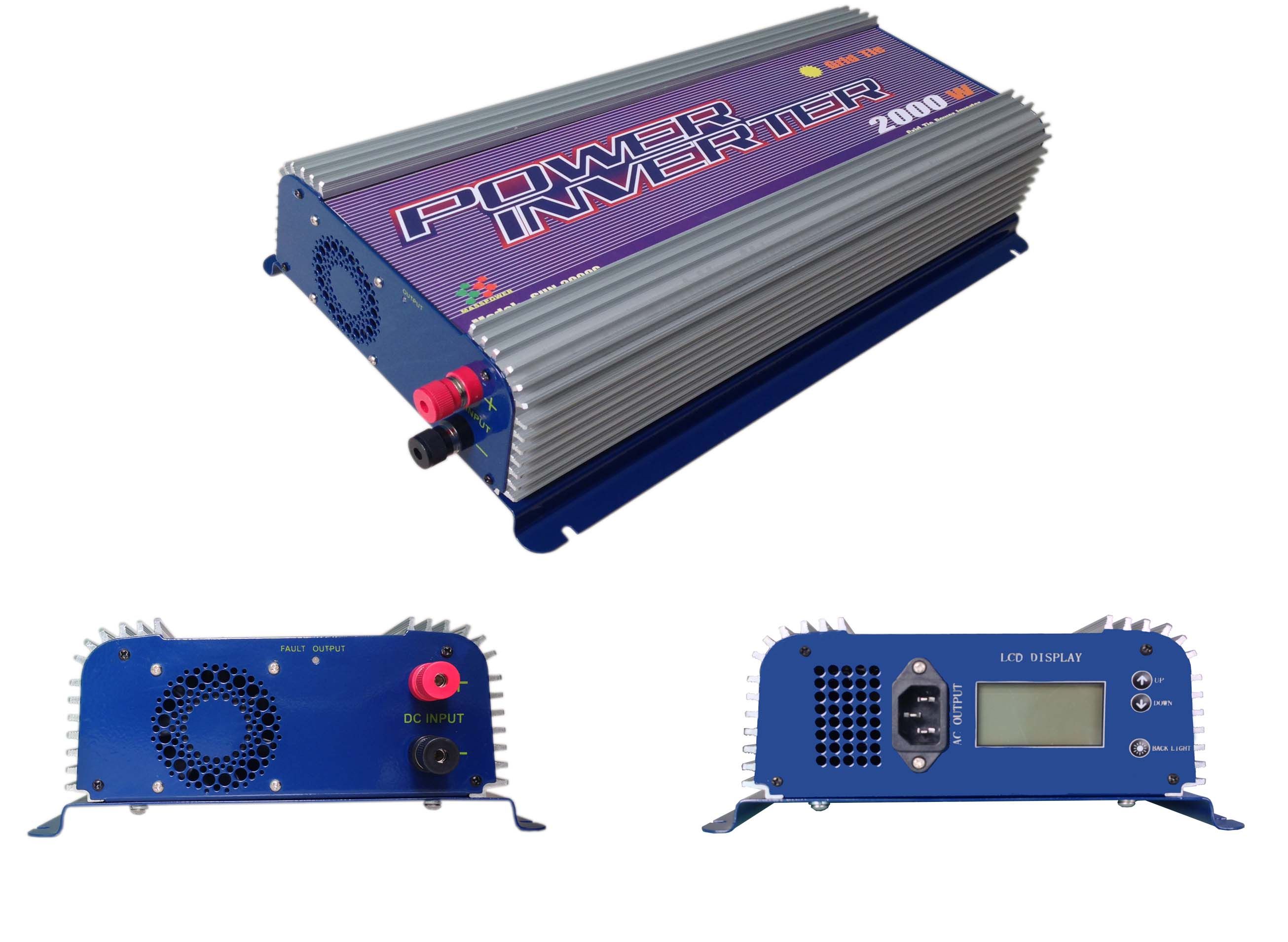 2000W Grid Tie Inverter,Power Inverter,Solar Inverter SUN 2000G LCD