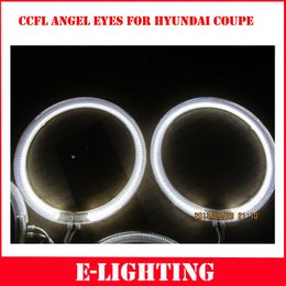 Spedizione Gratuita 1 SET CCFL LED Angel Eyes Kit Anello Halo Bianco Caldo Per HYUNDAI COUPE 03-06 Tiburon