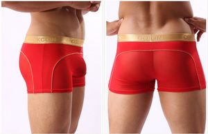 Seamless transparent gauze underwear men sexy boxer corners belts Personalized Boys