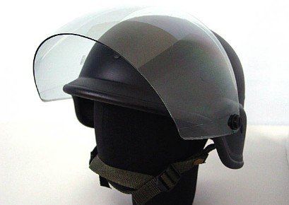 SWAT Airsoft M88 PASGT Kevlar Helmet w/Visor Black free ship