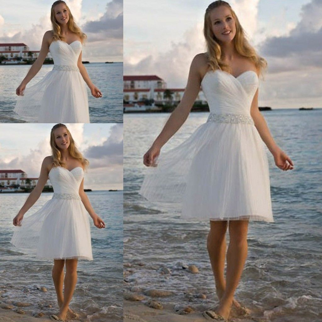 short sweetheart wedding dress