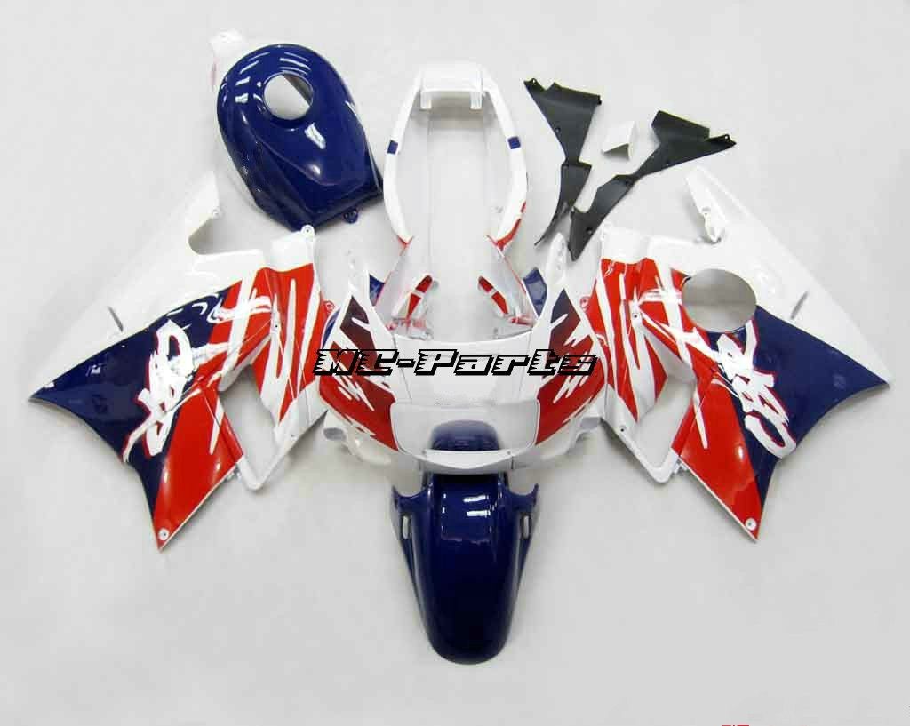 Red Blue White ABS Fairing Kit för Honda CBR600 F2 1991 1994 91 92 93 94 CBR 600 F2 600F2 Fairings