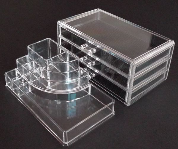2019 New Fashion Clear Acrylic Cosmetic Box Makeup Storage