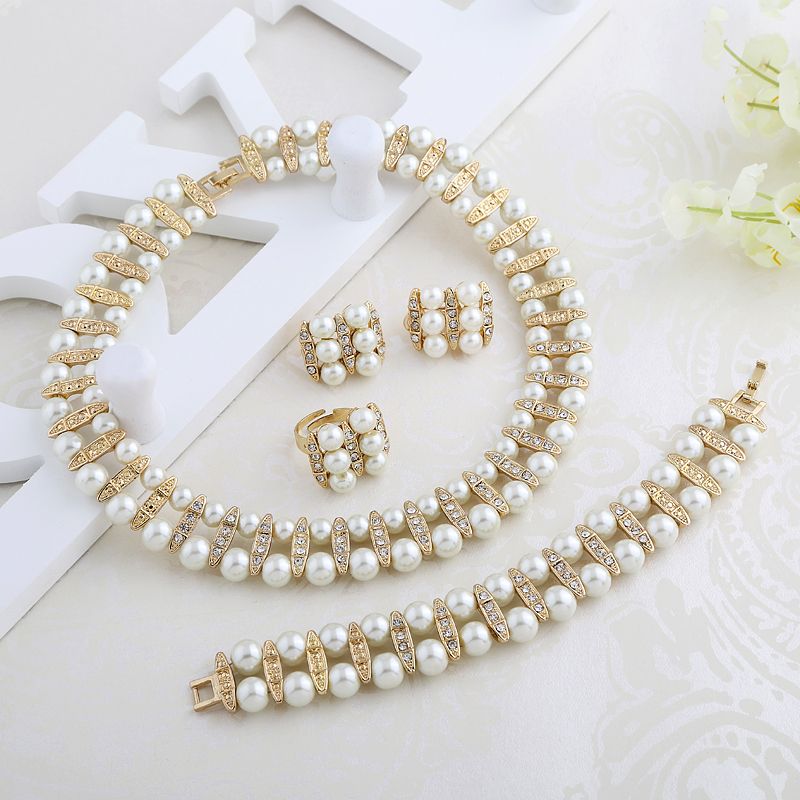 Pearl Gold Pendant Set Designs 3