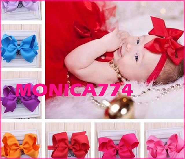 16colors Infant Baby bowtie lace flower headhands toddle fun headwear little gilrs headwear children's hair accessories,MB040