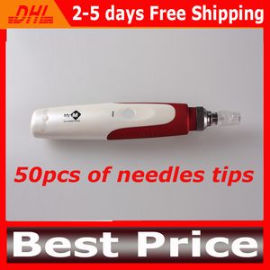 kostenloser dhlstempel großhandel-2013 neueste elektrische Dermapen Nadeln mit Nadelspitzen Derma Stempel Dhl freies Verschiffen