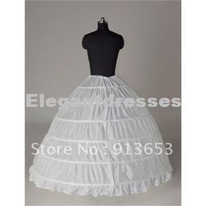 Kobiety Długość Kolana Gorgeous White Hoop Petticoat Crinoline Slip Underskirt Sukienka ślubna Bridal