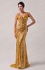 Grace Karin Novo Brilhante Sequins Vestidos de Noiva de Ouro V profundo pescoço Long Vestido de Vestido Formal Sexy CL6052