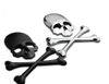 3D Personalized Auto label metal skull bone Emblem badges