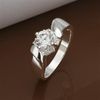 Ventas calientes orden mezclada Multi Styles plata de ley 925 anillos de moda de moda anillos de piedra de borde de banda de cristal el mejor regalo de aniversario 30 unids