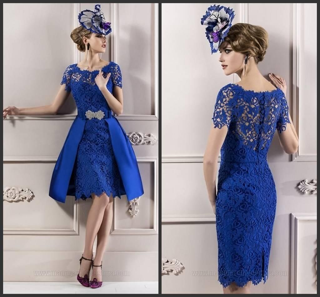 royal blue short wedding dresses