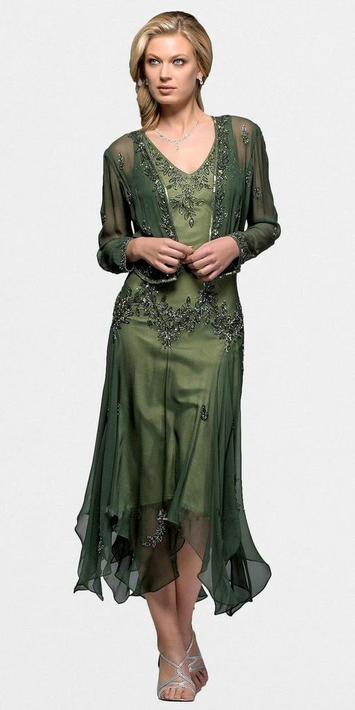 Wholesale 2014 Elegant Mother Of The Bride Dresses V Neck Embroidery