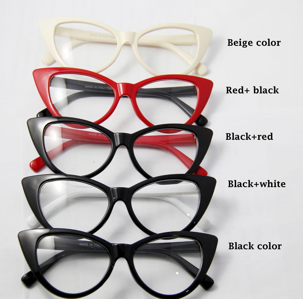 2016 New Arrival Cat Eyes Glasses For Women Wholesale Cat Eyes Full