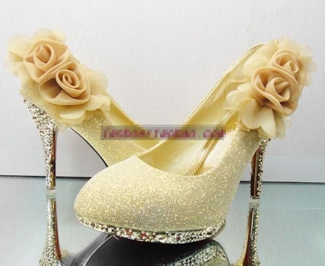 Sexy Shinning Glitter High Heels Shoes Pink Yellow Gold Red Silver ...