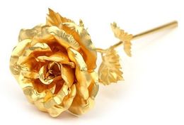 Lover's gift, girls,womens' gift Gold Rose with gift box,Dipped in 24K Gold, bloom 25*8cm free shipping