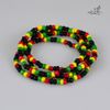 40pc/lot Glass Seed Beads Bracelet Rasta Reggae Punk Hiphop Elastic Stretch Bracelets Fashion Jewelry