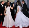 Kate Middleton Bateau Sash Cap Sleeve Prom Dresses Custom Made Evening Gowns Celebrity Long Formal Dresses Evening DL09921