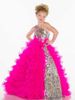2019 Söt härlig tjejs pageant klänningar paljetter kristall ruffles en linje tulle blomma flicka klänningar med en axel halsringning