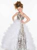 2019 Cute Lovely Girl's Pageant Dresses Sequins Crystal Ruffles A Line Tulle Flower Girl Dresses With One Shoulder Neckline