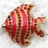 Groothandel Crystal Rhinestone Emaille Fish Broches Sieraden Gift Kostuum Pin Brooo C803