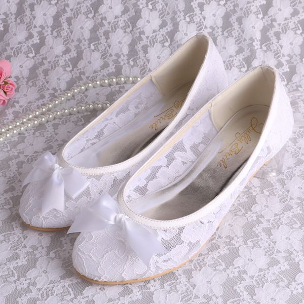 white ballet flats wedding