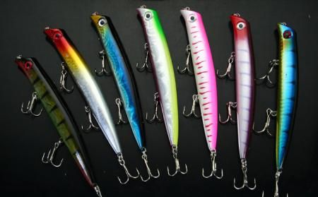 

20pcs Topwater Fishing Lures Popper Lure Bait Tackle Hooks Bass 15.9g/12.5cm