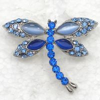 Großhandel Kristall Strass Faux Opal Libelle Mode Kostüm Pin Brosche Schmuck Geschenk C887