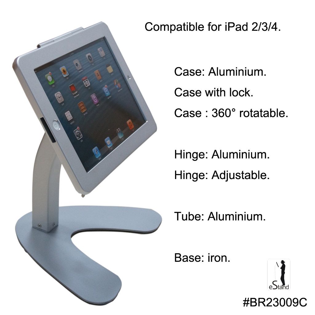 2018 Estand Protable Trade Fair Exhibition Display Tablet Stand 2018 Estand Protable Trade Fair Exhibition Display Tablet Stand Secure Frame For Ipad2 3 4 Metal Case Locker Locking Table Desk Desktop Mount From