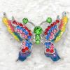 12 stks / partij Groothandel Kleurrijke Crystal Rhinestone Emaille Butterfly Mode Kostuum Pin Broche C344