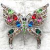 Darmowa Wysyłka Hurtownie Multicolour Kryształ Rhinestone Butterfly Broszki Moda Kostium Pin Broszka Biżuteria Prezent C729