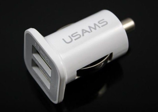 USAMS Micro 3.1A مزدوج شاحن سيارة USB مزدوج محول لجميع iPhone / ipod / ipad / samsung / HTC / جميع الهواتف المحمولة / الهواتف الذكية