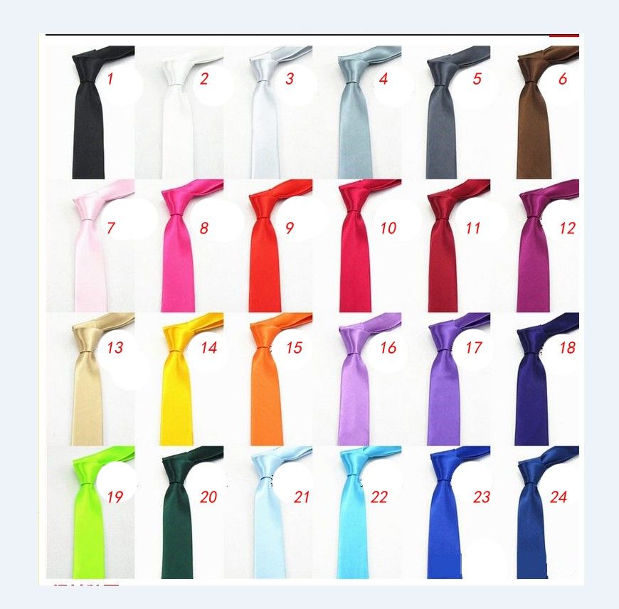 Lowest Price Hot Sale Mens Regular Sized Neck Ties Imitate Silk Solid