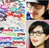 1000pairs / lot Retro Cor Unisex Punk Geek Estilo Limpar Lens Óculos De Sol Óculos De Sol