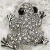 Hela Crystal Rhinestone Small Frog Pin Brooch Fashion Jewelry Gift C7547524770