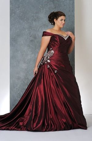 wedding dresses with burgundy accents