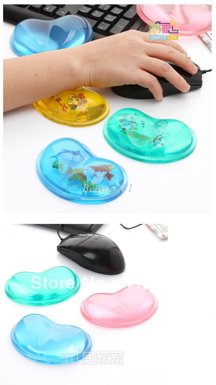 cute mouse hand rest wrist support pad crystal silica gel mouse pad