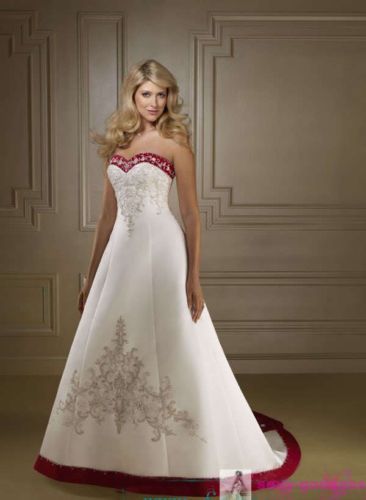 bridal gowns with color accents