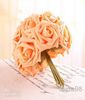 12 st Head Real Touch Latex Wedding Bridal Bridesmaid Roses Blomma 10 Färgplocka