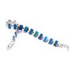 Stock Blue Opal Bracelet Amethyst Stone Opal Jewelry For Lady