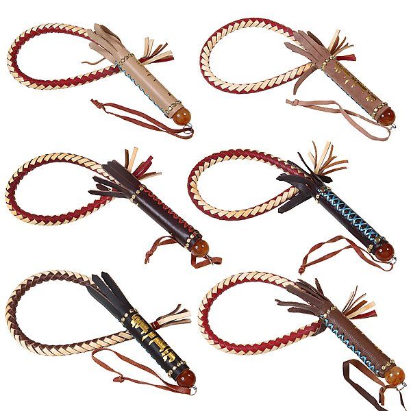 2019 1X Antique Braided Tail Flogger Horsewhips With Studs Equine