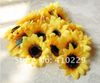 Wholesale - Free shipping 7cm DIY Sunflower Head ,Artificial Flowers,Hair Clip ,Ornaments