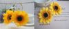 Testa libera del girasole di trasporto 7cm DIY, fiori artificiali, ornamenti della clip di capelli