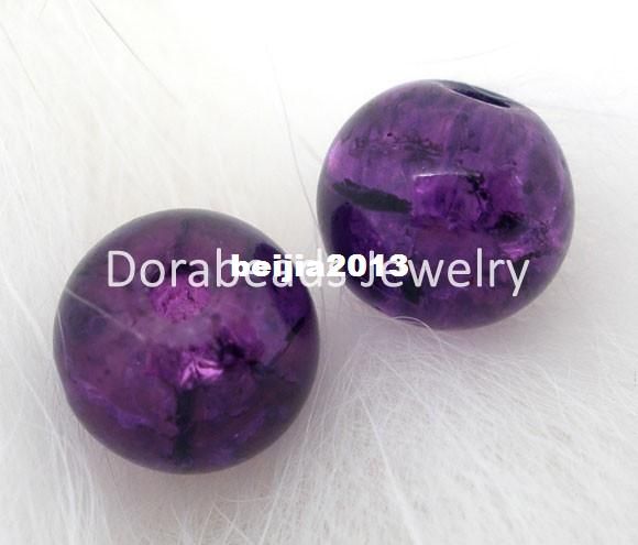 Glass Free ! 200 PCs Crackle Round Beads 6mm Dia. Findings (B04928) Jewelry Making DIY Sale-image-179959121